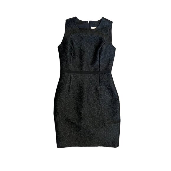 Halston Heritage Women's Sleeveless Embroidery Sheath Cocktail Dress - Picture 3 of 7